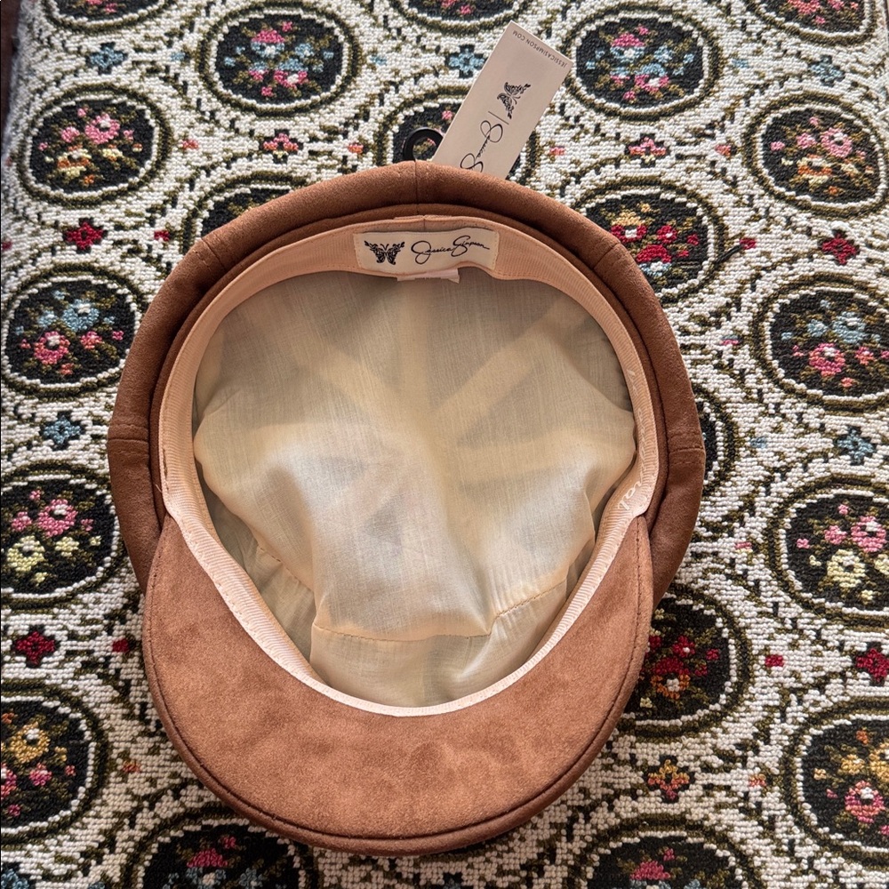 Brown Suede Newsboy Cap Jessica Simpson - Picture 4 of 5